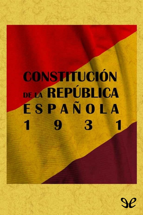 Constitución de la República española 1931